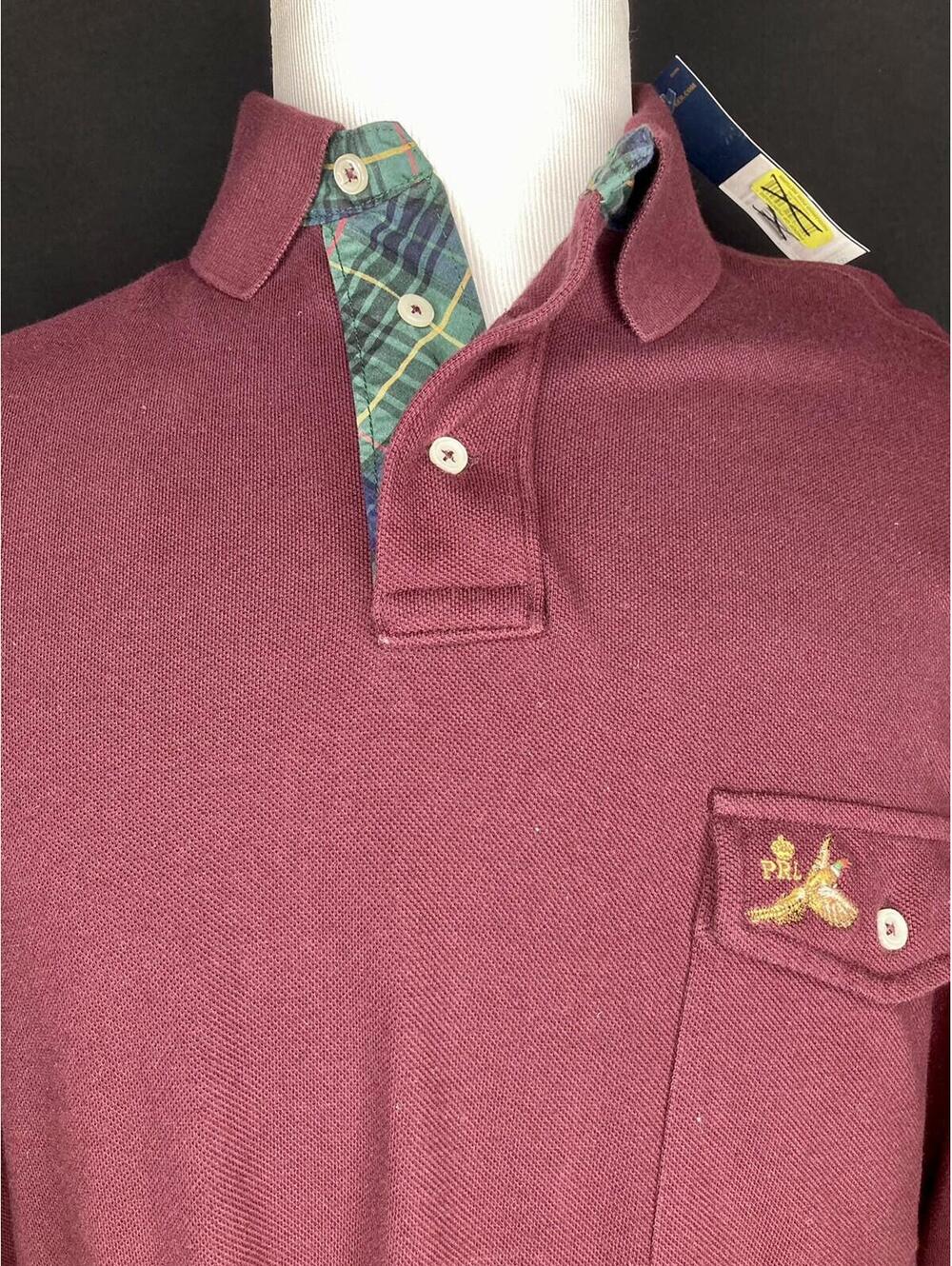 NWT - Polo Ralph Lauren Mens RL Flannel Collar Duck Print Shirt Size Large